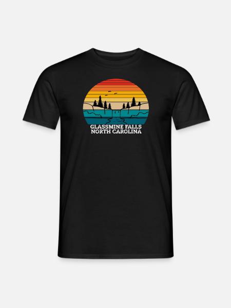 Glassmine Falls North Carolina - Men's T-Shirt - black