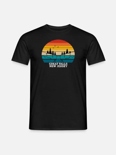 Great Falls New Jersey - Men's T-Shirt - black