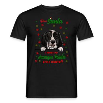 Auvergne Vorstehhund Hund Weihnachten Hunderasse - Männer T-Shirt - Schwarz - Vorne - AI Model Male 178 light (178cm)