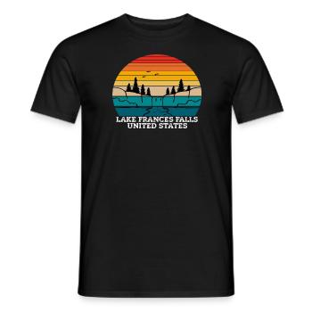 Lake Frances Falls United States - Männer T-Shirt - Schwarz - Vorne - AI Model Male 178 light (178cm)