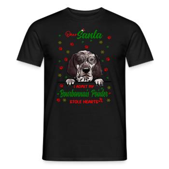 Bourbonnais Pointer Hund Weihnachten Hunderasse - Männer T-Shirt - Schwarz - Vorne - AI Model Male 178 light (178cm)