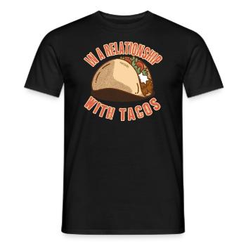 In a relationship with tacos - Taco Mexico - Männer T-Shirt - Schwarz - Vorne - AI Model Male 178 light (178cm)