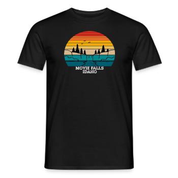 Moyie Falls Idaho - Männer T-Shirt - Schwarz - Vorne - AI Model Male 178 light (178cm)