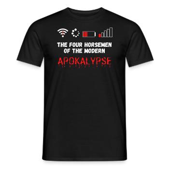 The four horsemen of the modern apokalypse. Nerdy - Männer T-Shirt - Schwarz - Vorne - AI Model Male 178 light (178cm)