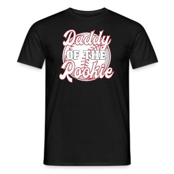 Daddy of the Rookie - Baseball Player Papa - Men's T-Shirt - black - Front - AI Model Male 178 light (178cm)