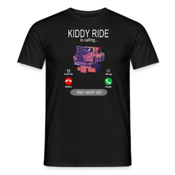 Kiddy ride is calling - Rocking car - Men's T-Shirt - black - Front - AI Model Male 178 light (178cm)