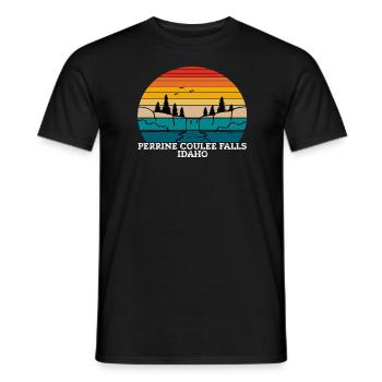 Perrine Coulee Falls (Idaho) - T-shirt homme - noir - Devant - AI Model Male 178 light (178cm)