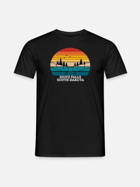 Sioux Falls Dakota du Sud - T-shirt homme - noir