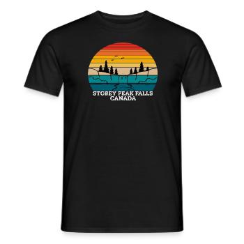 Storey Peak Falls Canada - Männer T-Shirt - Schwarz - Vorne - AI Model Male 178 light (178cm)