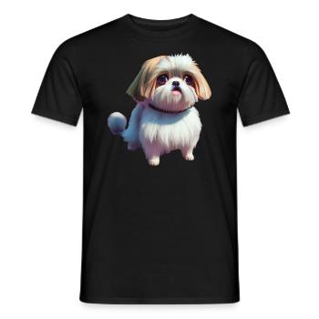 Shih Tzu Hund - Shih Tzu - Männer T-Shirt - Schwarz - Vorne - AI Model Male 178 light (178cm)