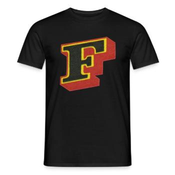 F-Buchstabe - Männer T-Shirt - Schwarz - Vorne - AI Model Male 178 light (178cm)