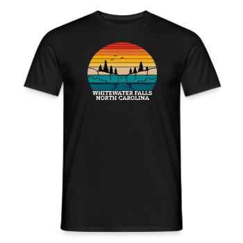Whitewater Falls Caroline du Nord - T-shirt homme - noir - Devant - AI Model Male 178 light (178cm)