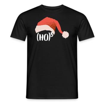 Christmas Mathematician Ho Hoch 3 - Men's T-Shirt - black - Front - AI Model Male 178 light (178cm)