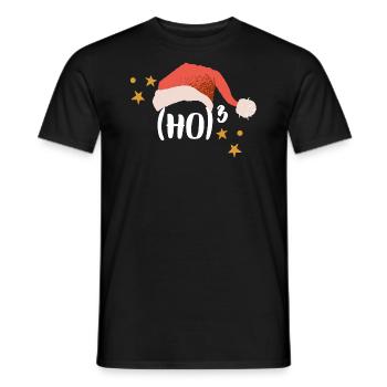 Christmas Mathematics Ho Hoch 3 - Men's T-Shirt - black - Front - AI Model Male 178 light (178cm)