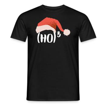 Christmas Mathematics Ho Hoch 3 - Men's T-Shirt - black - Front - AI Model Male 178 light (178cm)