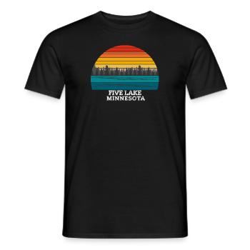 Five Lake Minnesota - Men's T-Shirt - black - Front - AI Model Male 178 light (178cm)