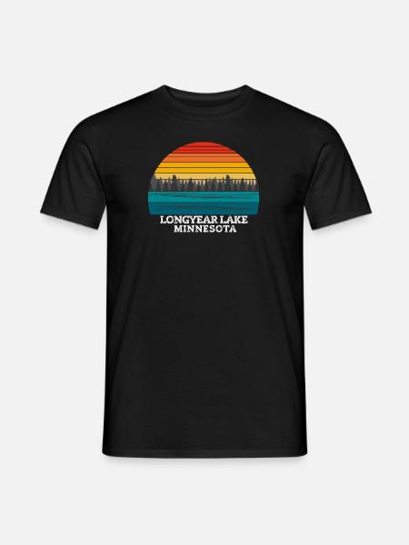 Longyear Lake Minnesota - Men's T-Shirt - black