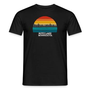 Rutz Lake Minnesota - Men's T-Shirt - black - Front - AI Model Male 178 light (178cm)