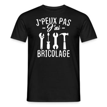 Ich kann nicht DIY - Männer T-Shirt - Schwarz - Vorne - AI Model Male 178 light (178cm)