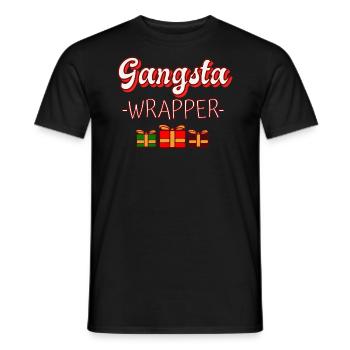 Humour de Noël Gangsta Wrapper - T-shirt homme - noir - Devant - AI Model Male 178 light (178cm)