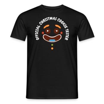 Weihnachten Humor Official Christmas Cookie Tester - Männer T-Shirt - Schwarz - Vorne - AI Model Male 178 light (178cm)