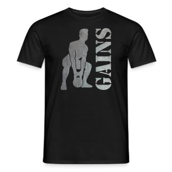 Bodybuilder Strength Sport Squats Squats Gift - Men's T-Shirt - black - Front - AI Model Male 178 light (178cm)
