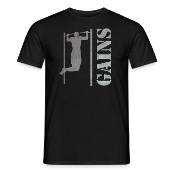 Bodybuilder Kraft Sport Pull-ups Gift - Men's T-Shirt - black - Front - AI Model Male 178 light (178cm)