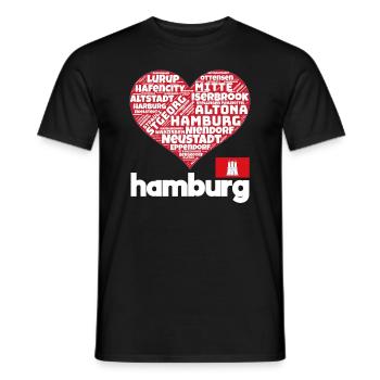 Hamburg - Männer T-Shirt - Schwarz - Vorne - AI Model Male 178 light (178cm)