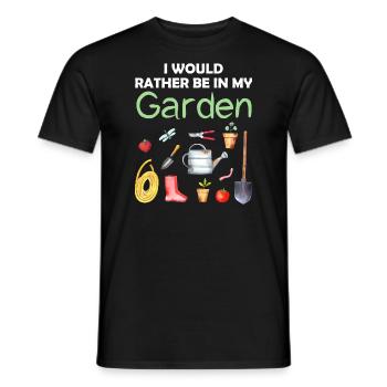 Jardin drôle Dicton Hobby Gardener Idée cadeau - T-shirt homme - noir - Devant - AI Model Male 178 light (178cm)