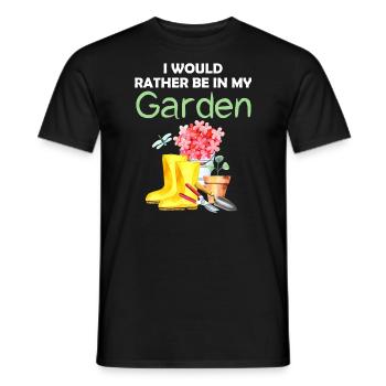 Jardin drôle Dicton Hobby Gardener Idée cadeau - T-shirt homme - noir - Devant - AI Model Male 178 light (178cm)