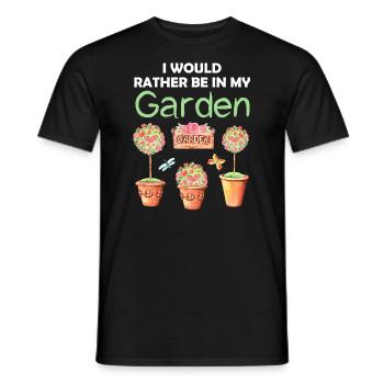 Jardin drôle Dicton Hobby Gardener Idée cadeau - T-shirt homme - noir - Devant - AI Model Male 178 light (178cm)