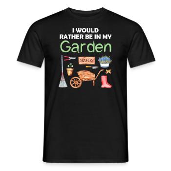Jardin drôle Dicton Hobby Gardener Idée cadeau - T-shirt homme - noir - Devant - AI Model Male 178 light (178cm)