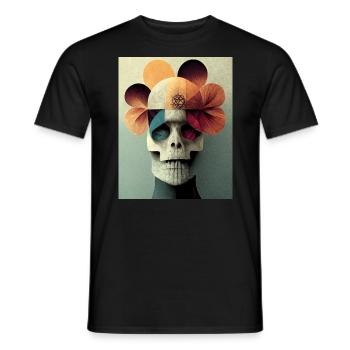 Skull bauhaus style vintage - T-shirt homme - noir - Devant - AI Model Male 178 light (178cm)