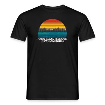 Ayers Island Reservoir New Hampshire - T-shirt homme - noir - Devant - AI Model Male 178 light (178cm)