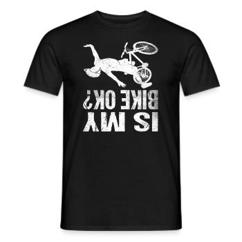 Is my bike ok? Mountain Bike Bike Cycling - Men's T-Shirt - black - Front - AI Model Male 178 light (178cm)