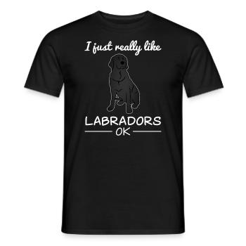 Labrador Dog Dog Lovers Citation Cadeau - T-shirt homme - noir - Devant - AI Model Male 178 light (178cm)