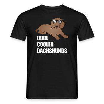 Cool teckel disant chien amoureux cadeau - T-shirt homme - noir - Devant - AI Model Male 178 light (178cm)