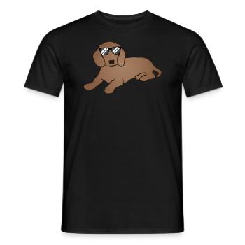 Teckel Chien Teckel Chien Amoureux Cadeau - T-shirt homme - noir - Devant - AI Model Male 178 light (178cm)