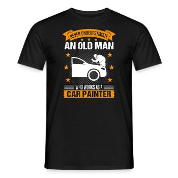 Painter Old Man Saying Men's Gift - Men's T-Shirt - black - Front - AI Model Male 178 light (178cm)