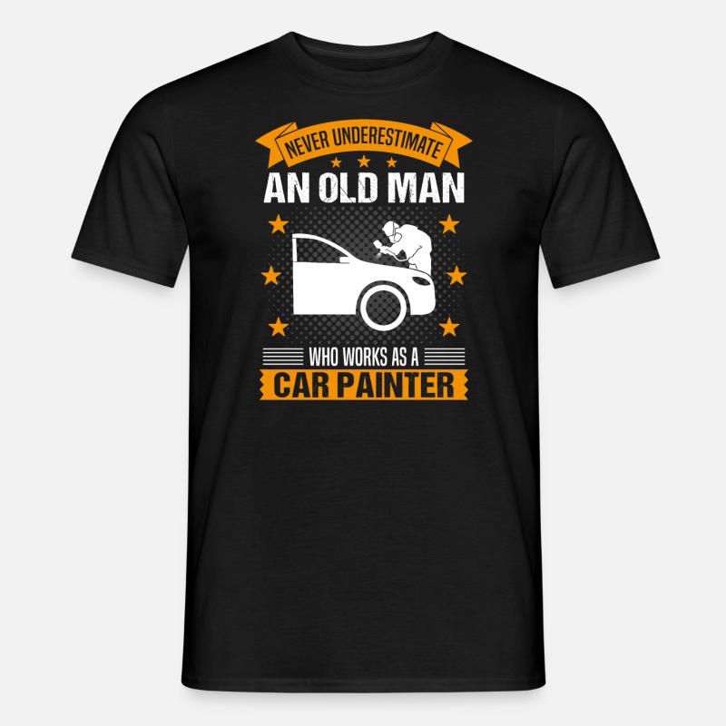 Lackierer Alter Mann Spruch Herren Geschenk - Männer T-Shirt - Schwarz