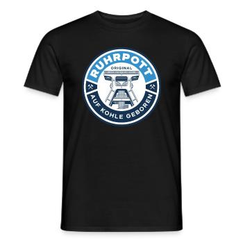 Ruhrpott Emblem - Männer T-Shirt - Schwarz - Vorne - AI Model Male 178 light (178cm)