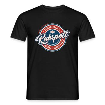 Auf Kohle geboren - Ruhrpott Ruhrgebiet - Männer T-Shirt - Schwarz - Vorne - AI Model Male 178 light (178cm)