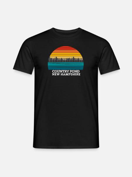 Country Pond New Hampshire - Men's T-Shirt - black