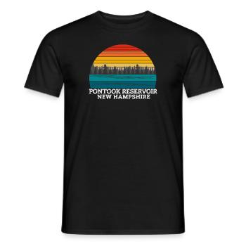 Pontook Reservoir New Hampshire - Men's T-Shirt - black - Front - AI Model Male 178 light (178cm)