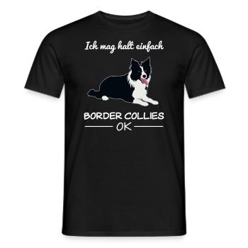 Border Collie Dog Dog Lovers Citation Cadeau - T-shirt homme - noir - Devant - AI Model Male 178 light (178cm)