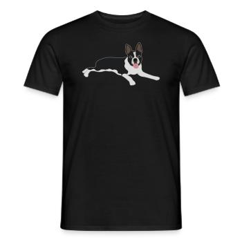 Boston Terrier Hund Hundeliebhaber Geschenk - Männer T-Shirt - Schwarz - Vorne - AI Model Male 178 light (178cm)