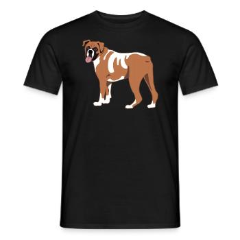 Boxer Allemand Chien Chien Amoureux Cadeau - T-shirt homme - noir - Devant - AI Model Male 178 light (178cm)