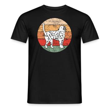 Dalmatian Dog Dog Lovers Retro Gift - Men's T-Shirt - black - Front - AI Model Male 178 light (178cm)