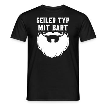 guy with beard - beard bearer Bearded - Men's T-Shirt - black - Front - AI Model Male 178 light (178cm)