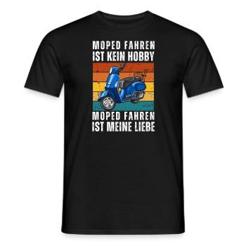 Mofa Moped fahren Lustiges Geschenk Retro Moped - Männer T-Shirt - Schwarz - Vorne - AI Model Male 178 light (178cm)
